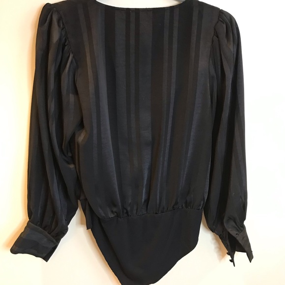 J.O.A. Tie Front Black Bodysuit size MEDIUM - Picture 7 of 8